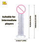 Realistic Soft Jelly Dildo Transparent Suction Cup Strong Grip Flexible Intimate Toy for Women Solo Couple Play