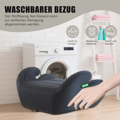 Child Car Safety Booster Seat, Compliant with I-Size Un Ece R129/03 Standard, Three-Point Safety Harness, Portable Child Safety Seat, Suitable for Ages 6-10 (Height 125- 150cm cm)