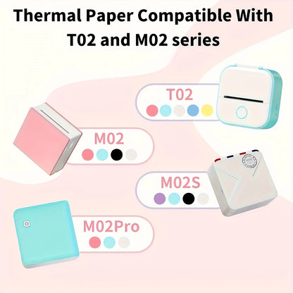 57mmx3m Clear Thermal Sticker Roll - Custom Design/Graphics Labels for T02/M02X/M02L Mini Printers Photo/Study/Journal/Christmas