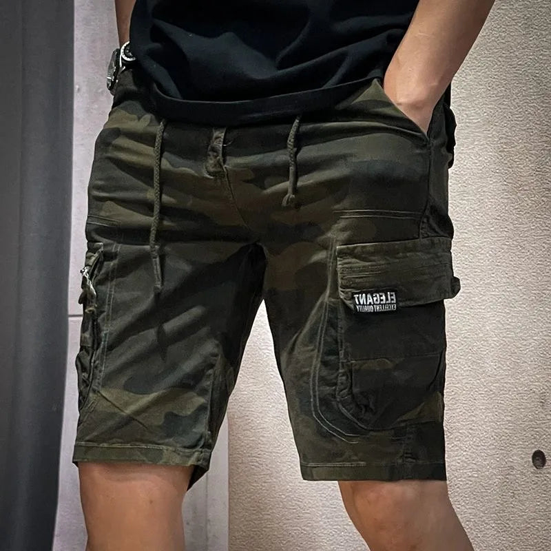 New Summer Men Cotton Cargo Camouflage Shorts Men Clothing Casual Breeche Bermuda Beach Jogger Shorts Male Hot Dropshipping