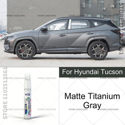 Car Paint Repair Pen Touch Up Scratch Remover DIY Auto Accessories For 2004-2025 Hyundai Tucson White Brown Black E9 BN Blue BU
