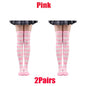 Color Striped Stockings Japanese Over Knee Socks Fashion Women Keep Warm Soks Sexy Slim Long Socks Hosiery JK Cosplay Lolita Y2k