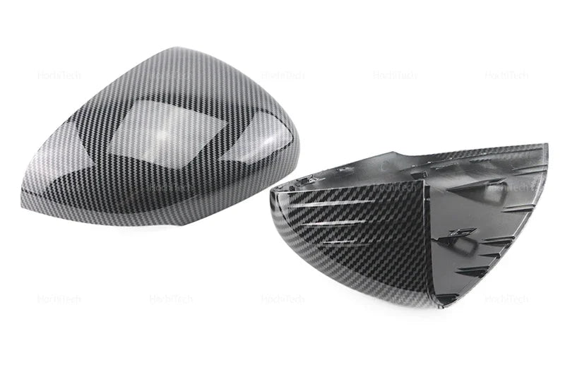 For Mercedes-Benz W177 V177 C118 X118 2018-2023 Black Carbon Fiber Car Rear View Door Wing Side Mirror Cover Caps Shell Case