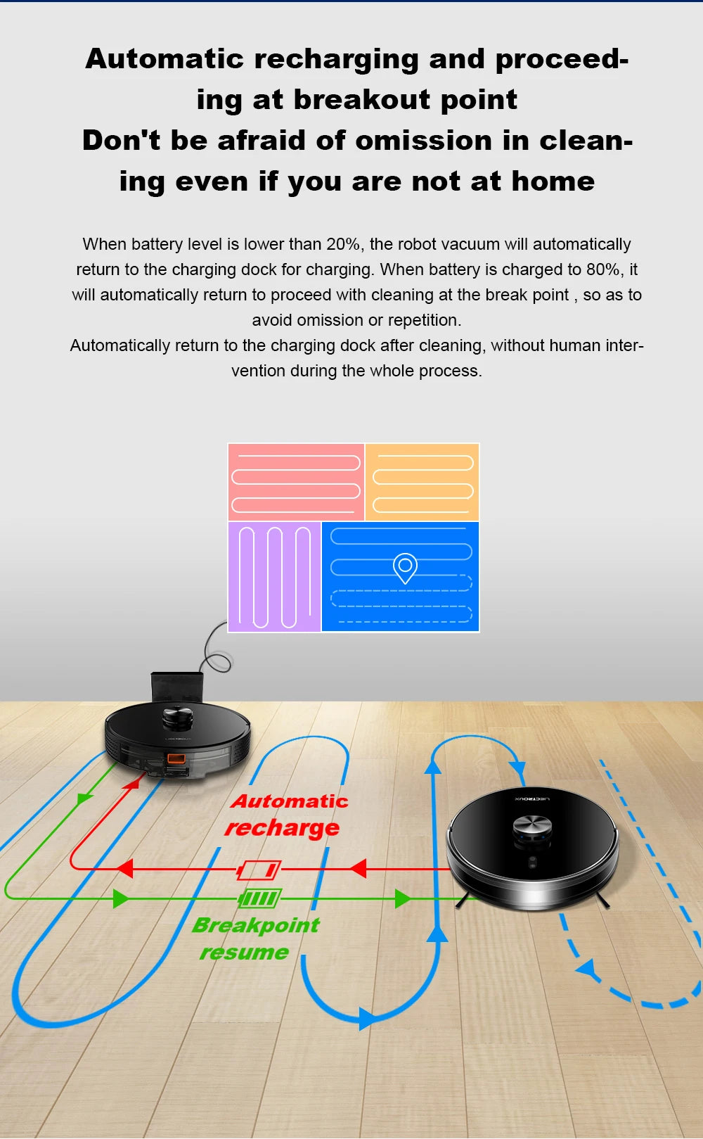 Robot Vacuum Cleaner Liectroux/LILIN X6,Laser System,Multiple-Floor Maps,Restricted Area Setting for Home Carpet Cleaning