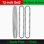 12" Guide Bar & 45 Link Chain Set 3/8"LP Pitch 0.050" Groove Width Rounded Teeth Alloy Chainsaw Components 12 Inch Electric Saw