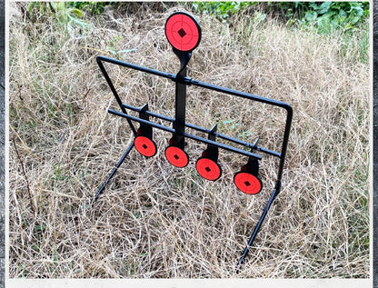 zlangsports Rotating Metal Target Stand 4+1 Shooting Training Iron Targets for Airsoft, Air Rifle, Air Pistol