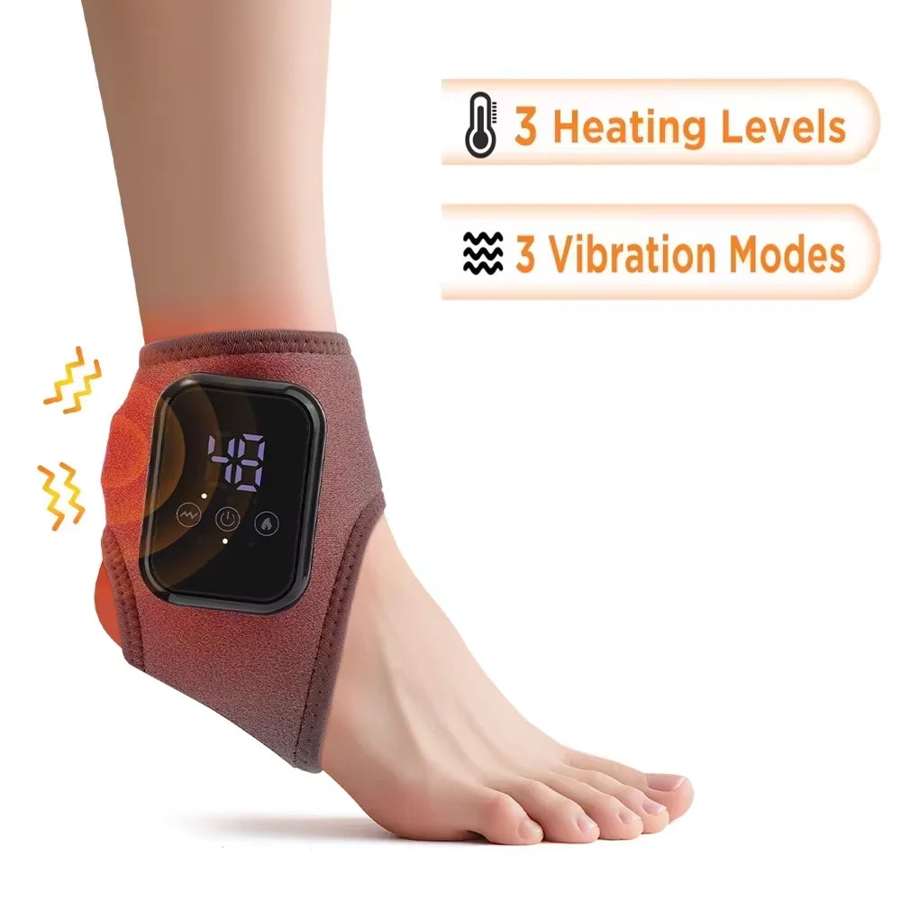 Cordless Heating Ankle Wrist Massager Electric Foot Hand Vibration Massager Warm Ankle Brace Joint Sprain Support Wristband