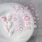 1PC 5D Macaron Flower/Fruit Nail Charms Sticker Embossed Bear/Rabbit/Letter Nails Slider Decals Summer Adhesive Manicure Decor&Y