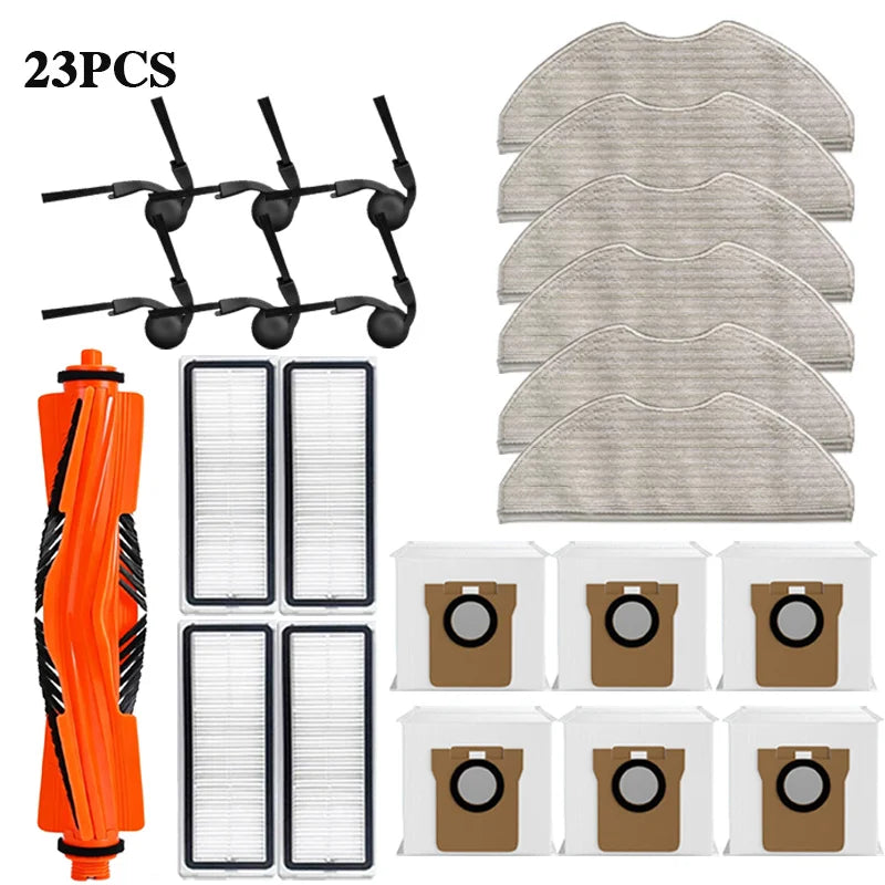 For Xiaomi Robot Vacuum H40 / OV51 Accessories Main Side Brush Mop Cloth HEPA Filter Dust Bag Replacement Spare Parts