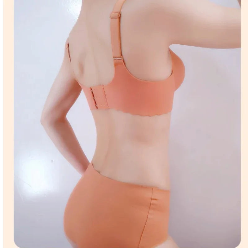 Extreme Push-Up Bra 8cm Thick Pads for Small Bust, Wireless Double Cup Lift, Soft Comfort Fabric, Adjustable Deep V Bras