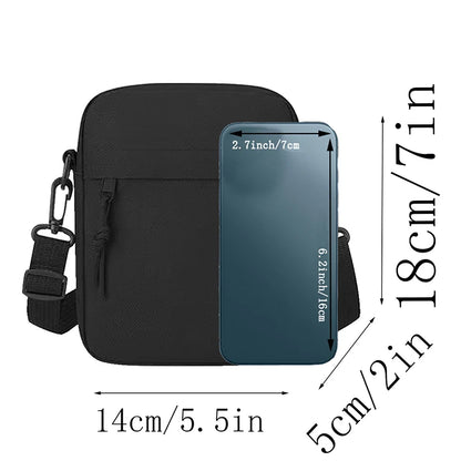 Men's and Women's Single-Shoulder Bags, Crossbody Bags, Solid-Colored Single-Shoulder Small Bags, Lightweight Mobile Phone Bags