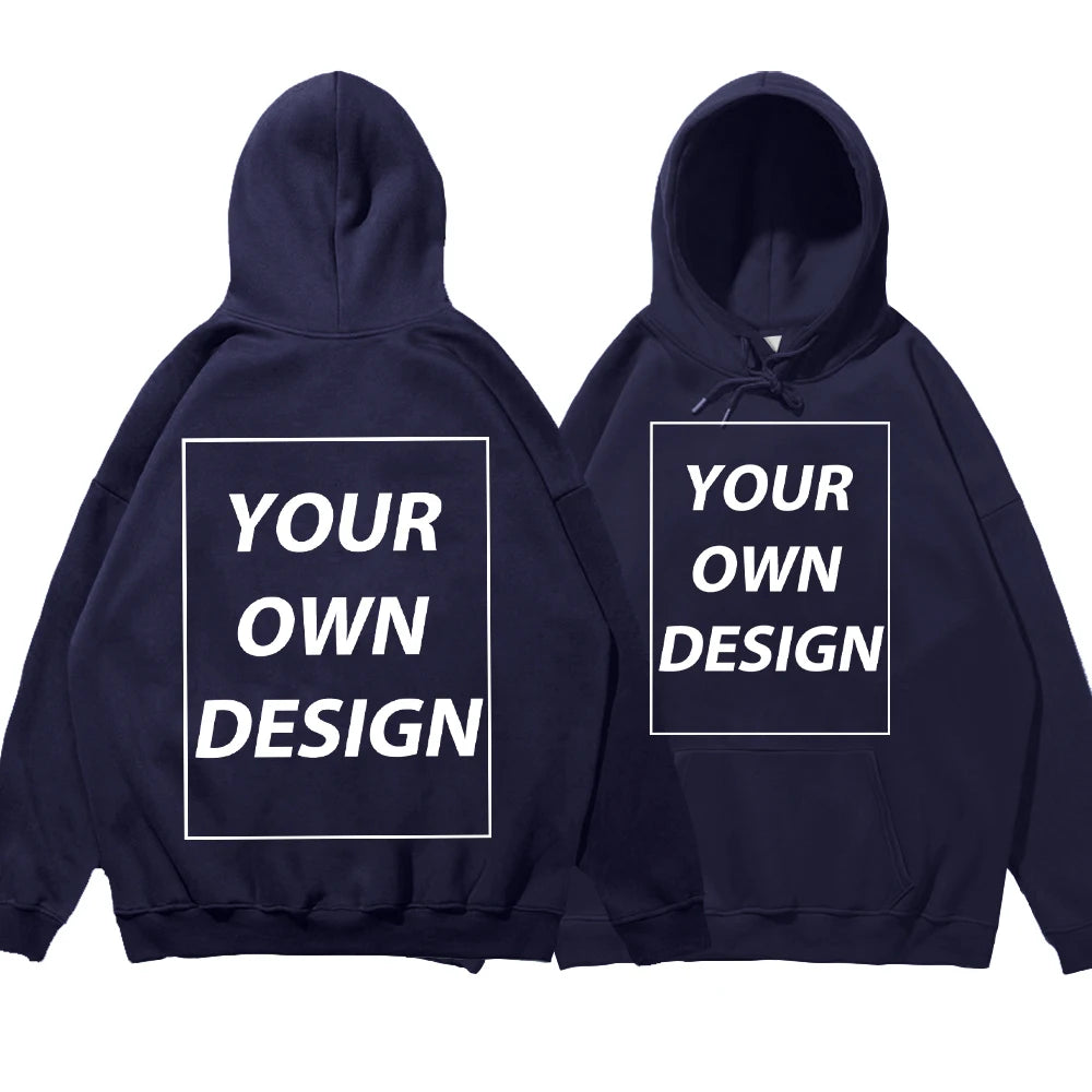 Customized DIY Print Men Woman Autumn Winter Hoodies Casual Classic Pullovers Simple Comfy Streetwear Soft Warm Sports Clothing