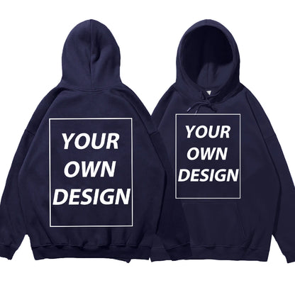 Customized DIY Print Men Woman Autumn Winter Hoodies Casual Classic Pullovers Simple Comfy Streetwear Soft Warm Sports Clothing
