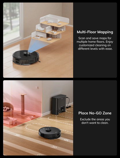 ILIFE T20s Ultra Robot Vacuum Cleaner with Self-Emptying Station, 10000Pa Suction, 4600mAh Battery, 300 Min Max Runtime