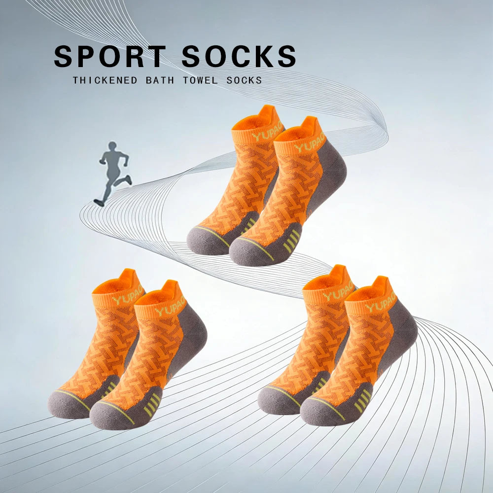 1/3 Pairs New Men's Professional Sports Short Socks Thick Towel Quick Dry Wicks Men's Fitness Running Ankle Socks For Man Gift