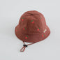 Boys Cute Sun Bucket Cap 48-50cm Spring Summer New Girl Fisherman Hat with Strawberry Embroidery Fashion Kids Toddler Outfit Cap