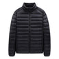 Men's Stand-Collar Hooded Lightweight Down Jacket for Winter - 90% Duck Down, Sporty, Warm & Versatile (Couple Style Available)