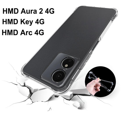 HMD Aura 2 4G Case Air Cushion Shockproof Airbag Silicone Soft TPU Back Cover Case for HMD Key HMDKey TA-1690 Arc HMDArc 4G 2025