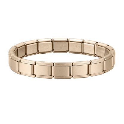 New Women's Men's Jewelry DIY 9MM Width Italian Elastic Charm Bracelet Solid Color Stainless Steel Fashion Bangle