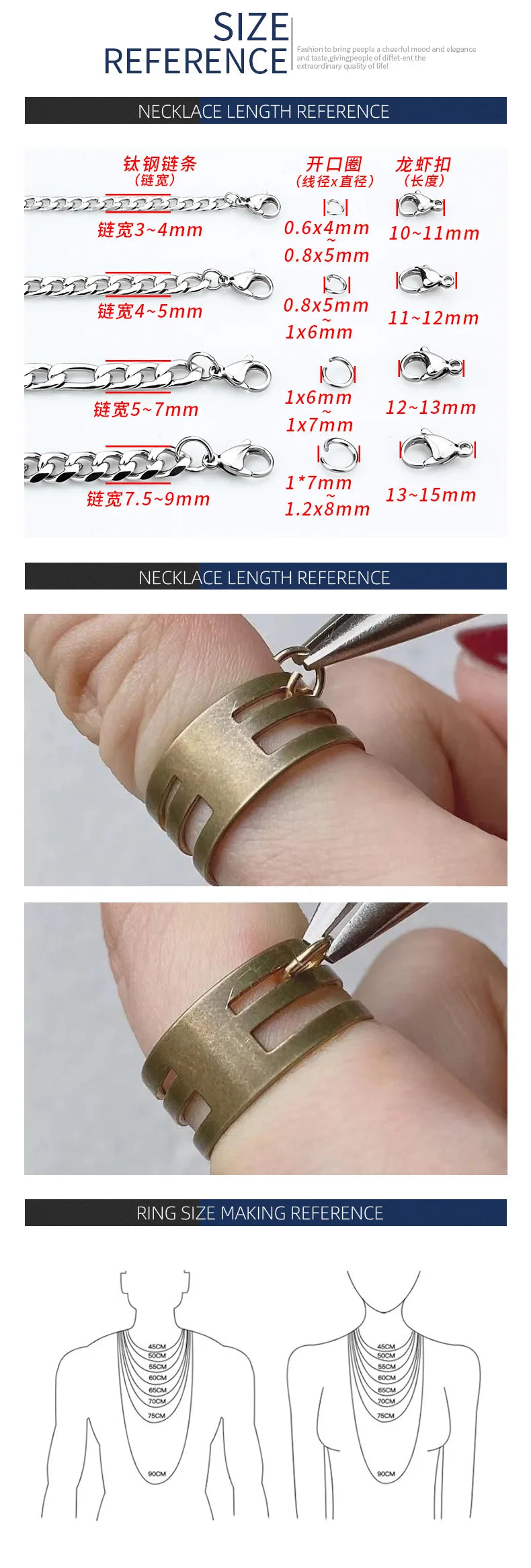 1.2mmThickness Open Jump Rings Width 6mm~12mm Stainless Steel Jewerly Making Supplies Accessorie DIY Necklace Connector Findings