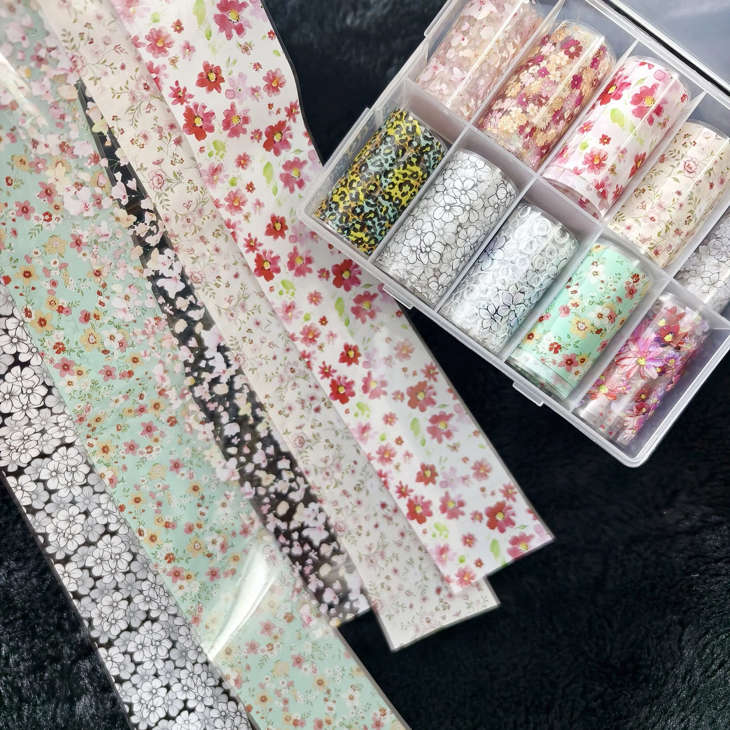10Rolls Halloween  Flower Plaid Angel Marble  Bow Nail Foils Transfer Paper  Nail Art Stickers   Decal  Nails Decoration