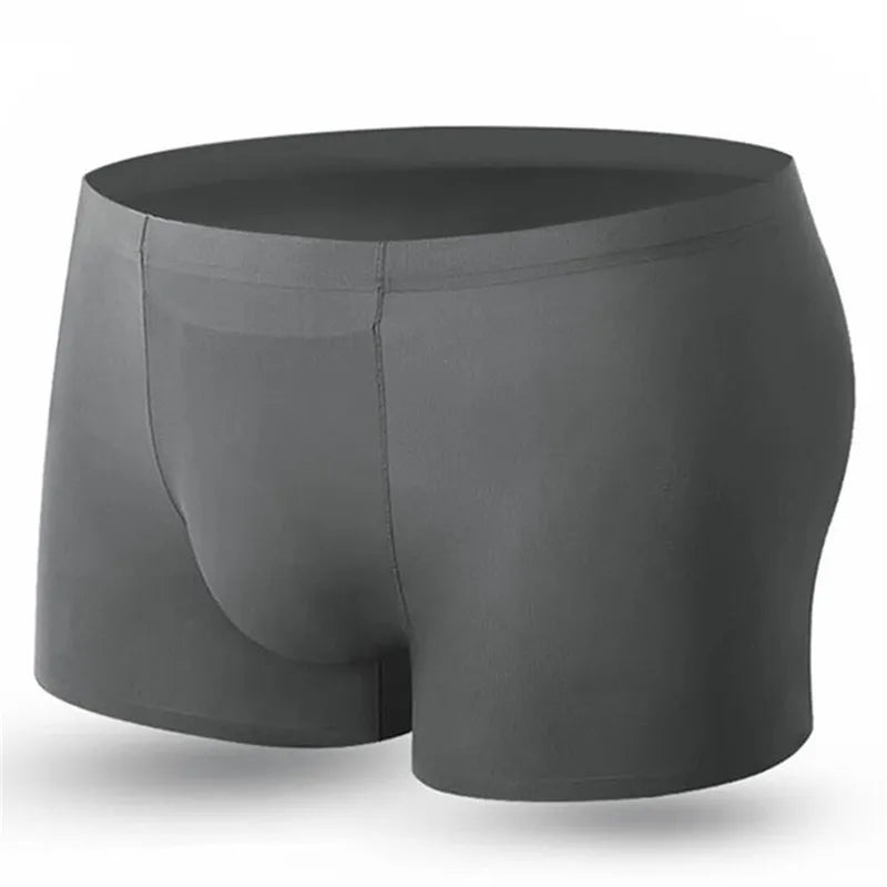 L-Xxxl Seamless Eisse Ide Boxer Men Solid Color Male Underpants Ultra Thin Sexy Underwear Summer Cool Trunk Shorts