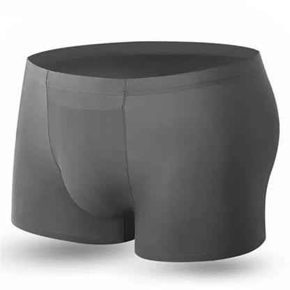L-Xxxl Seamless Eisse Ide Boxer Men Solid Color Male Underpants Ultra Thin Sexy Underwear Summer Cool Trunk Shorts