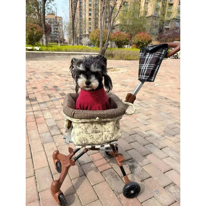 Compact Foldable Pet Cart Lightweight Shopping Cart Small Portable Go out Pet Carrier