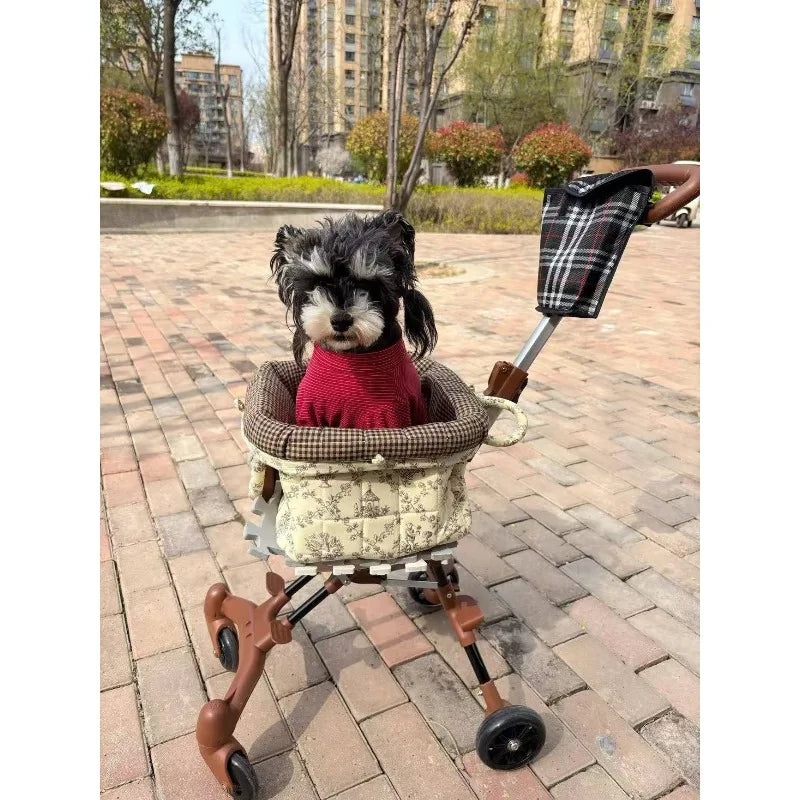 Compact Foldable Pet Cart Lightweight Shopping Cart Small Portable Go out Pet Carrier