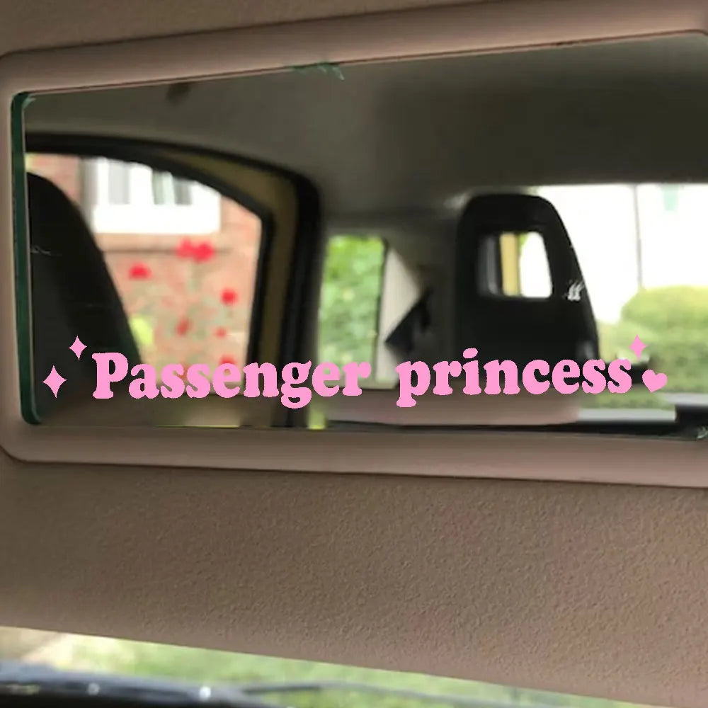 The Text Car Stickers Passenger Princess Interior Decoration Rear View Mirror Fashion Stickers Creative Sport PVC Vinyl Decals