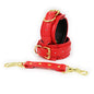 Professional BDSM Red Leather Harness Set Collar Handcuffs Restraint Kit for Women Slave Role Play Fetish Gear Adult Game Toy