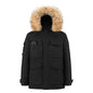 -30 Degree Down Parkas Men Windproof Hooded Thicken Multi-pocket Down Coat Casual Fashion Thick Warm Embroidered Design Parka
