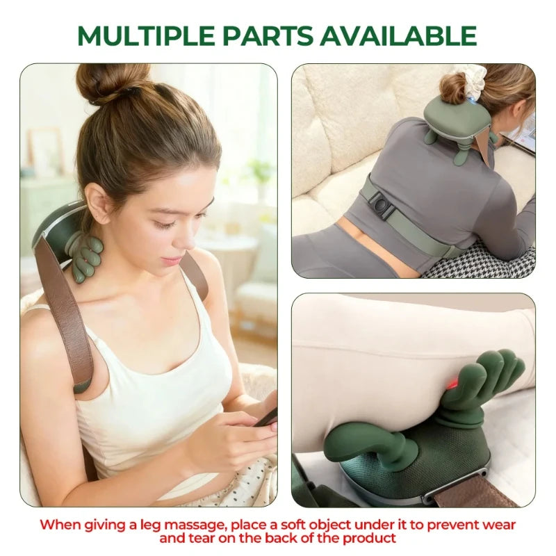 Neck Shoulder Massager Finger Pressure Shiatsu Neck Back and Shoulder Massager Electric Kneading Neck Deep Massage Muscle Relax