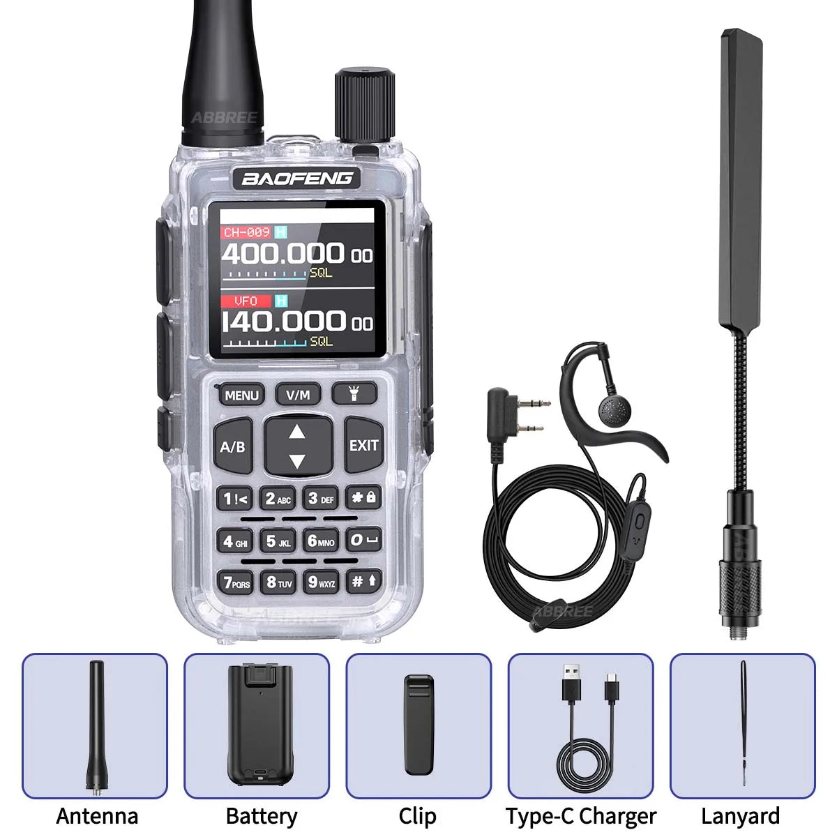 BAOFENG MINI 5 Walkie Talkie 2200mAh Battery APP Bluetooth Programming Long Range Dual PTT Newly Upgraded UV-5R MINI Ham Radio