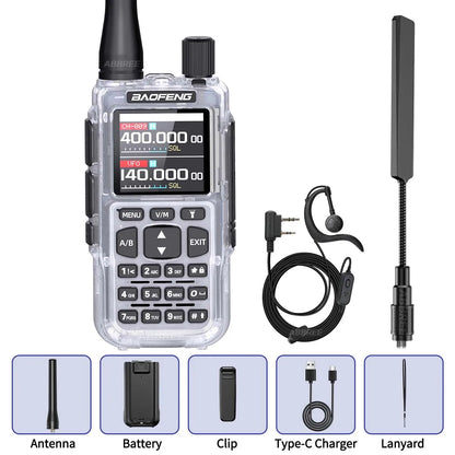 BAOFENG MINI 5 Walkie Talkie 2200mAh Battery APP Bluetooth Programming Long Range Dual PTT Newly Upgraded UV-5R MINI Ham Radio