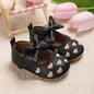 2025Black Fashion Newborn Party Princess Shoes  Boys And Girls' First Step Walking Shoes Rubber Soled Anti Slip Baby Shoes 0-18M