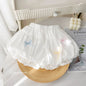 Little girl summer shorts Korean version small fresh solid color bow flower bud pants for women's treasure sweet versatile pants