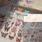 1pcs 5D Japanese Black Butterfly Nail Art Stickers Glitter Shiny Kawaii Self Adhesive Manicure Decorations Tool Decals Accessory