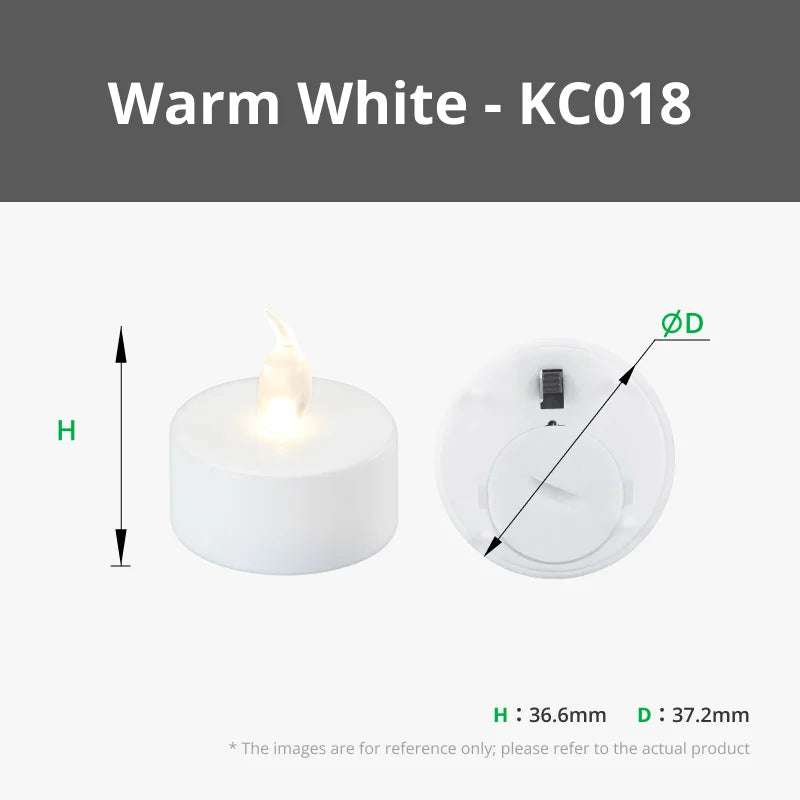 LED Flame Tea Light Candle Set Warm White for Bambu Lab Creator Program 3D Printer Accessories