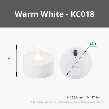 LED Flame Tea Light Candle Set Warm White for Bambu Lab Creator Program 3D Printer Accessories