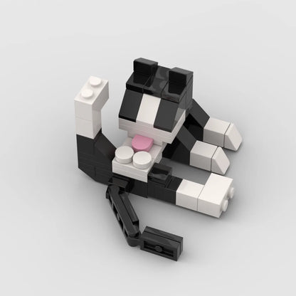 Animal Series 62Pcs MOC Bricks Cat Figires DIY Building Blocks Kids Education Toys For Children Birthday Gift