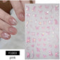 1PCS Marbled Nail Sticker 3D Abstract Lines Sticker Nail Art Supplies Nail Decals Y2K Laser Butterfly Ladies Nail Art Decoration