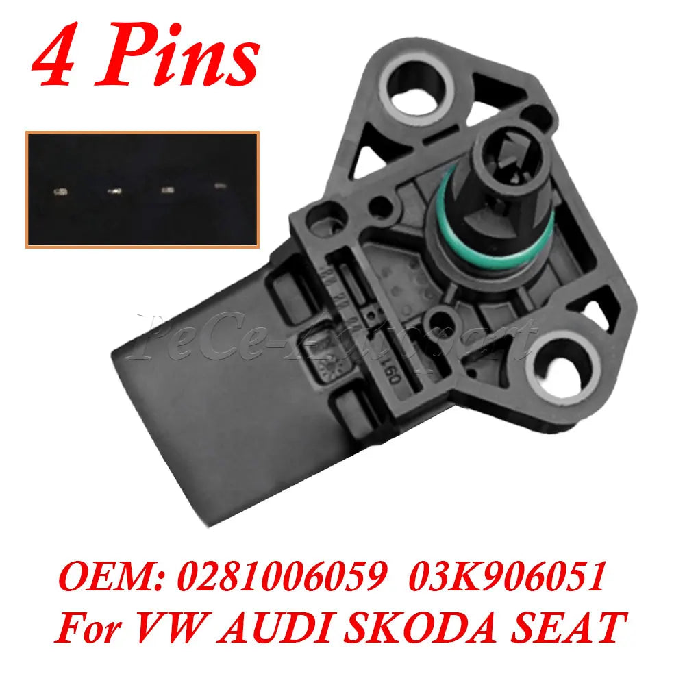 1.9 Tdi 4 Bar Map Pressure Sensor 0281006059 03K906051 0281006060 For VW AUDI SKODA SEAT Car Accessories Pressure Sensor