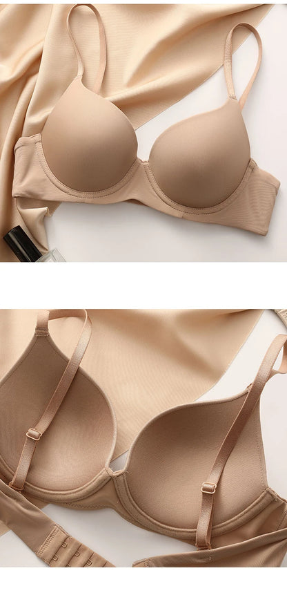 Plus Size Lingerie for Women Seamless Push Up Bra Sexy Thin Cup Cotton Brassiere Comfortable Underwie Female C D E Cup Underwear