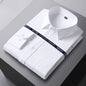 Men Formal Shirt Long Sleeve Office Solid Color Fashion Business Pocket Social Office Blue White Shirts Men's Clothing S-5XL