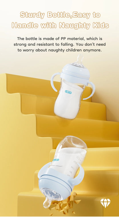 Baby PP Bottle 150/240/330ML Newborn Baby Bottle with Handle Milk BottleFeeding Baby Bottles Newborn Feeding Supplies BPA-Free