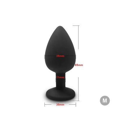 S/M/L Soft Silicone Anal Plug Mini Erotic Butt Plug Sex Toy for Anal Toy Beginner Men Women Gay Couples Prostate Stimulator