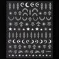 Black White Star 3D Nail Art Sticker Y2K Pentagram Self-Adhesive Decals Laser Shiny Glitters Starlight Manicure Ornaments Slider