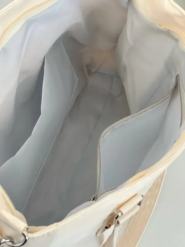 College Style Crossbody Bag with Ribbon Large Capacity for Class Book Carrying Mailman Bag Girls Bow JK Shoulder Ita Bag Handbag