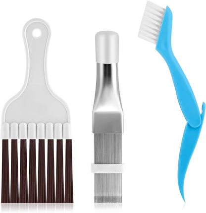 3Pcs Air Conditioner Fin Comb Cleaner Kit Conditioning Fin Comb Condenser Radiator Remove Dust Cleaning Tool Coil Comb Cleaner